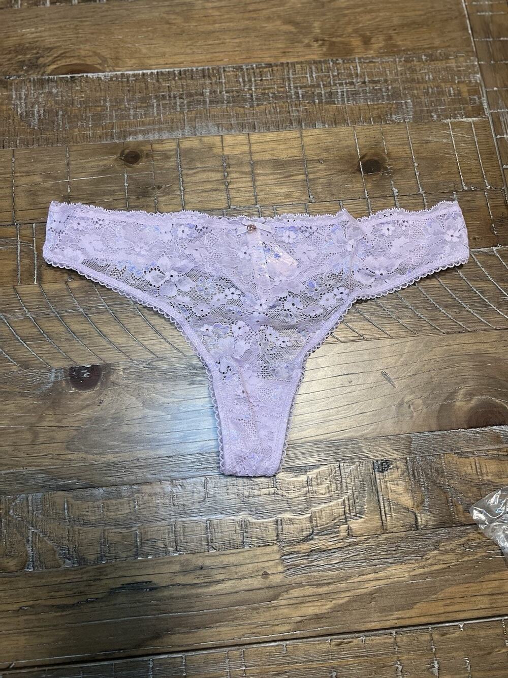 Victoria's Secret Body By Victoria Lace Front Thong Panty XXL Floral Print